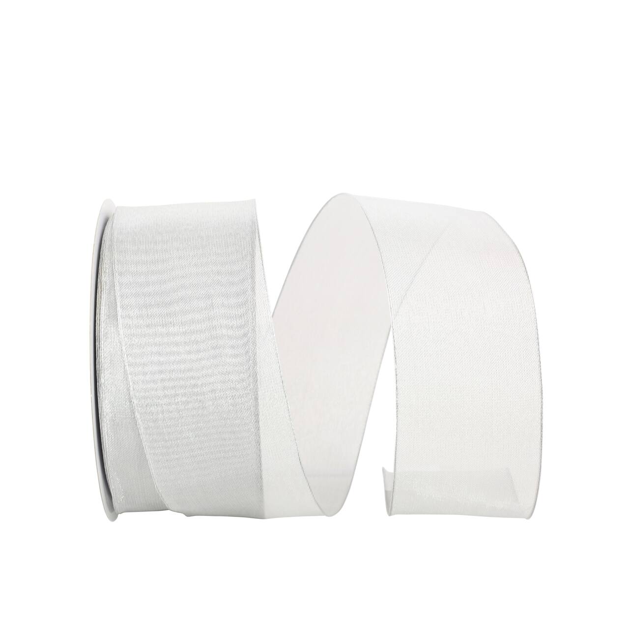 Reliant Silver Mesh Metallic Wired Ribbon, 50yd.